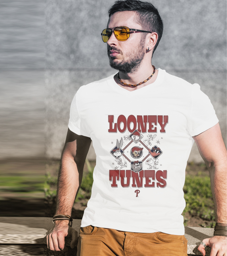 Philadelphia Phillies Looney Tunes Characters Collaboration T-Shirt