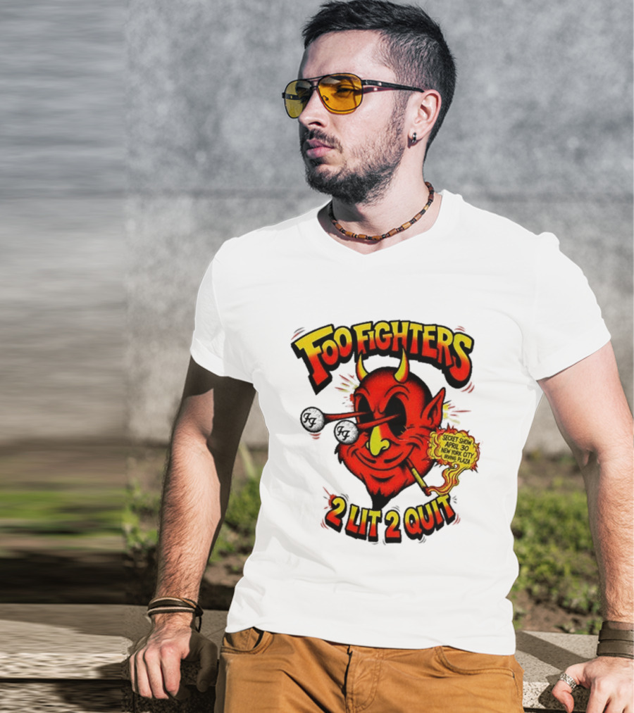 Foo Fighters Secret Show New York City Irving Plaza 2 Lit 2 Quit 2026 T-Shirt