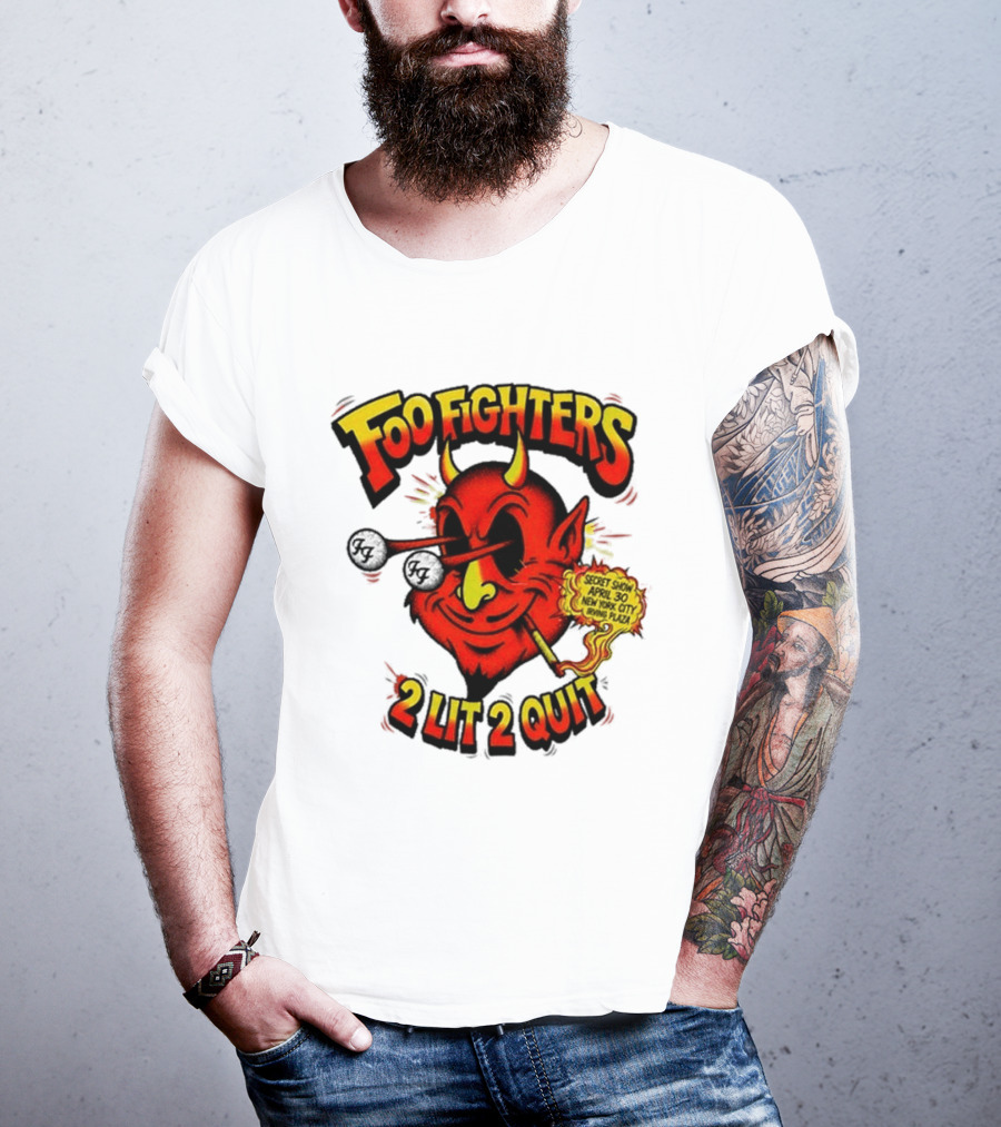 Foo Fighters Secret Show New York City Irving Plaza 2 Lit 2 Quit 2026 T-Shirt