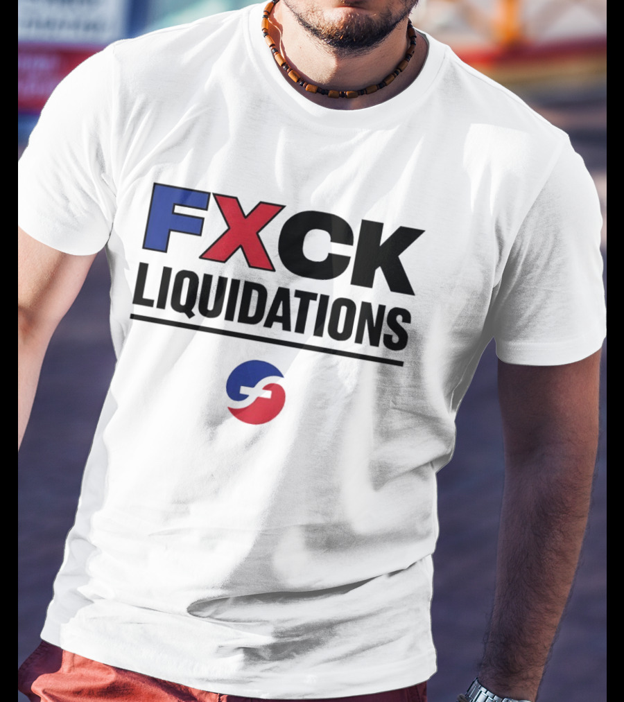 FXCK Liquidations Satirical Statement With Financial Theme Iconic Blue Red T-Shirt