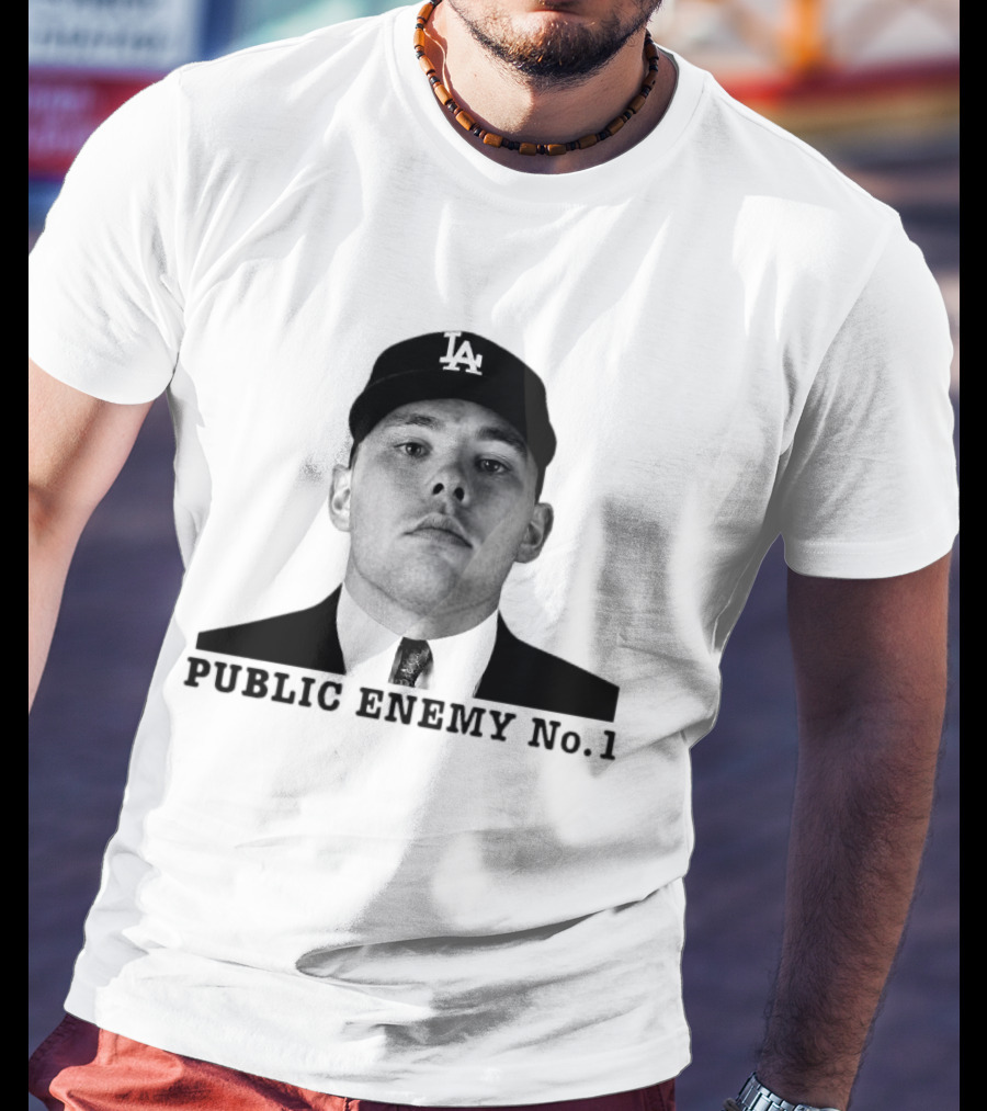 Dalton Rushing Public Enemy No 1 LA Hat Baseball T-Shirt