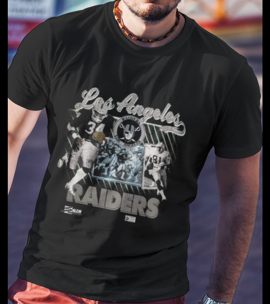 Los Angeles Raiders Bo Jackson Tim Brown 1990 T-Shirt