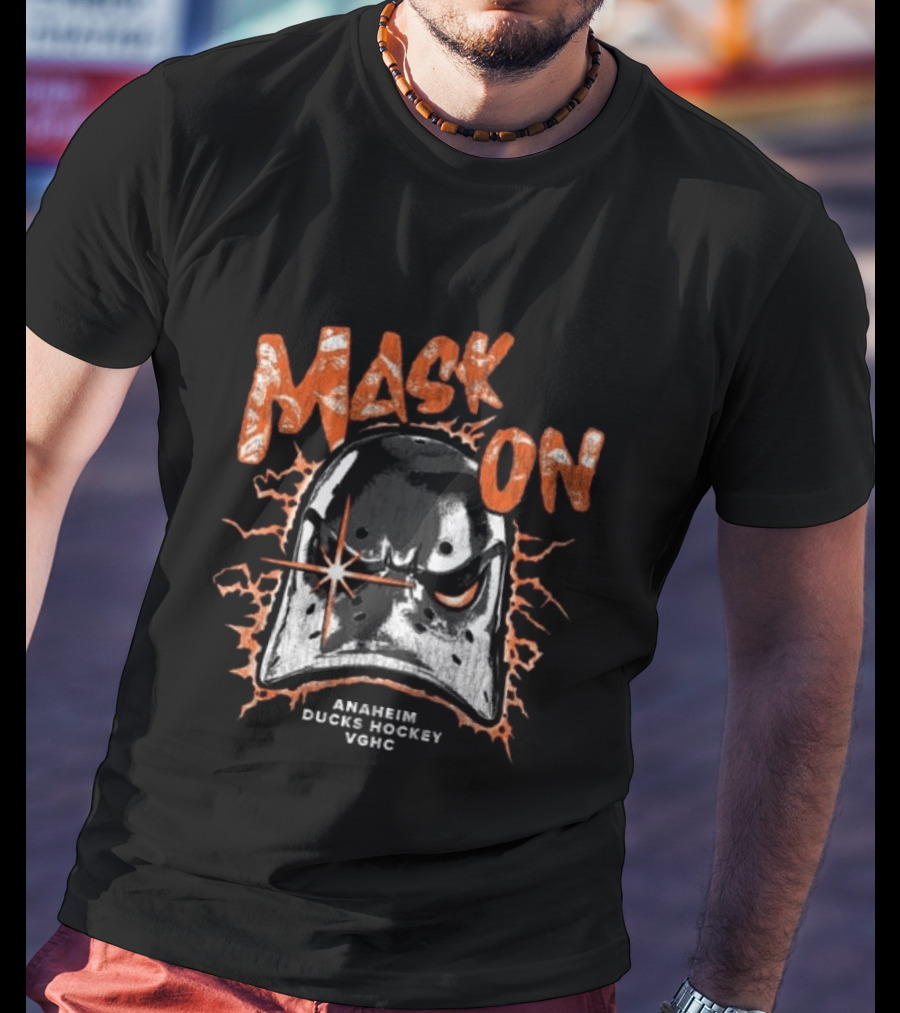 Anaheim Ducks Mask On Anaheim Ducks Hockey VGHC T-Shirt