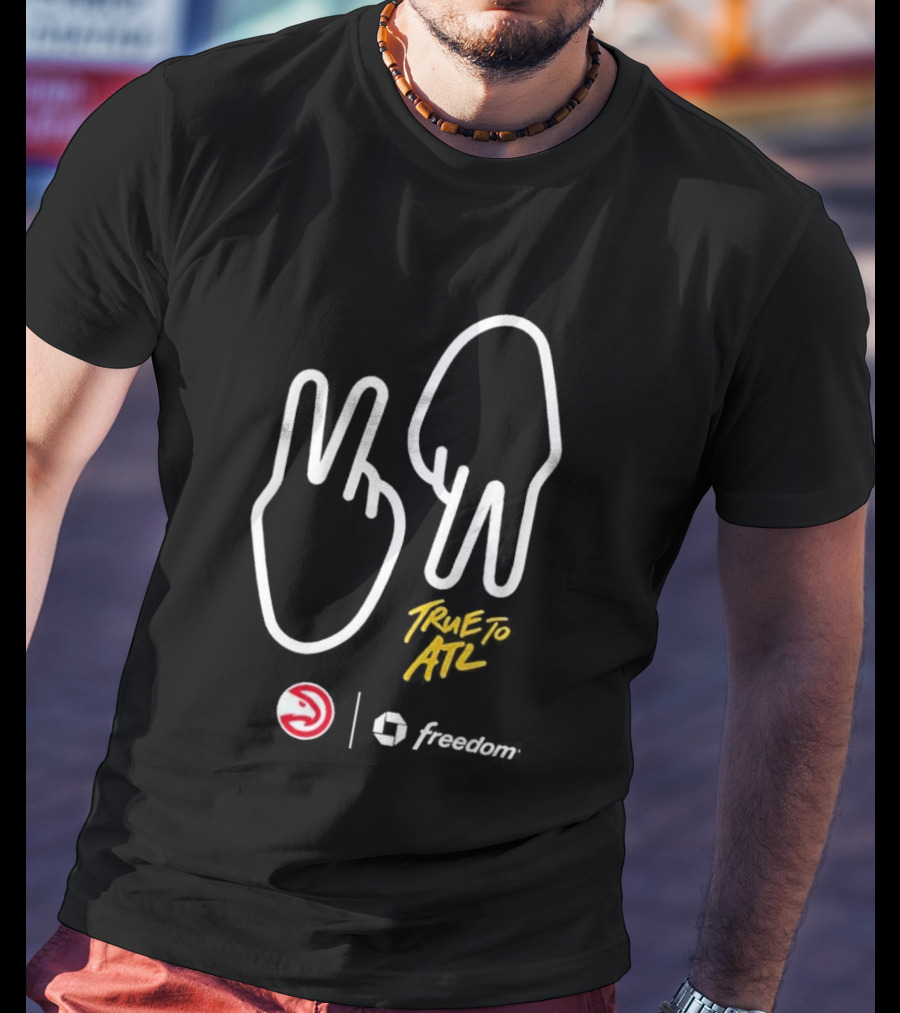Atlanta Hawks True To ATL Peace Hand Gesture Game 6 T-Shirt