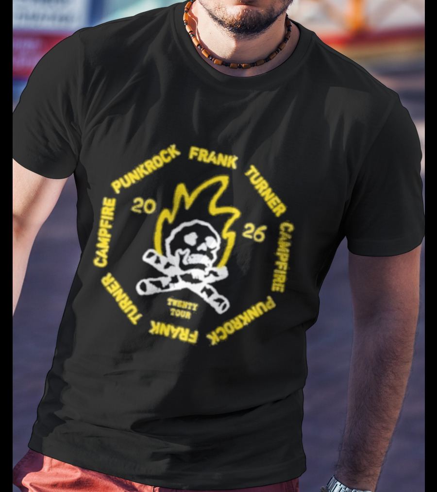 Frank Turner Campfire Punkrock 2026 Twenty Tour T-Shirt