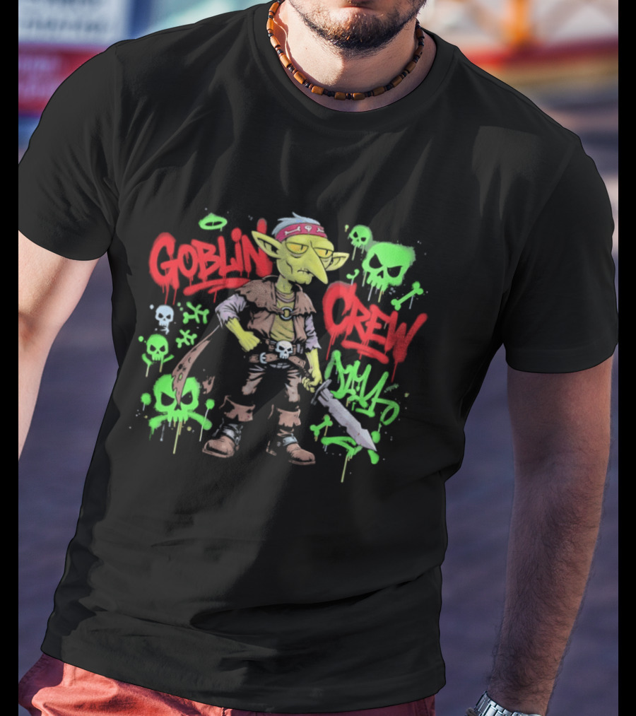Goblin Crew Horror Skull Graffiti T-Shirt