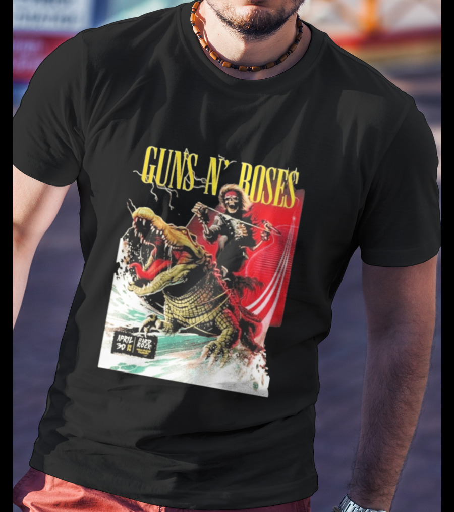 Guns N' Roses F1 Miami Grand Prix Florida 2026 Skeleton Rides Crocodile Hard Rock Live April 30 T-Shirt