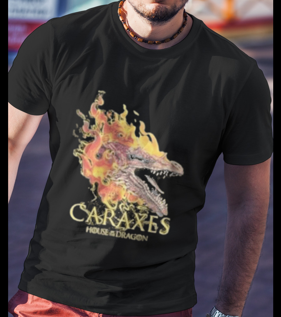 House Of The Dragon Caraxes Fiery Dragon Head T-Shirt