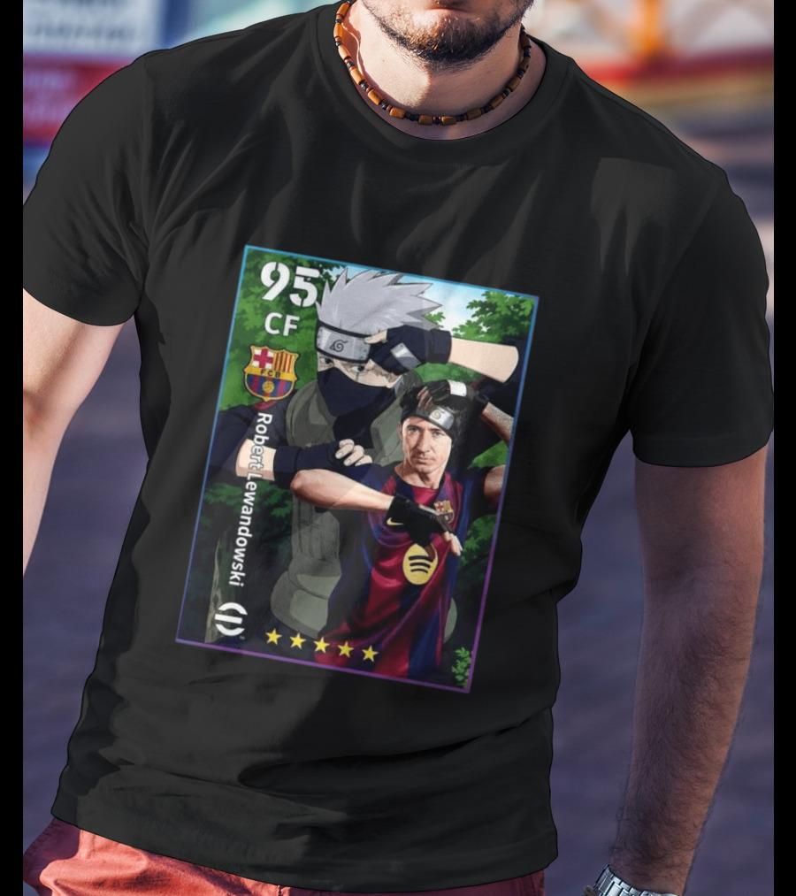 EFootball 2026 Card Lewandowski Kakashi Barcelona FCB Crossover 95 CF T-Shirt