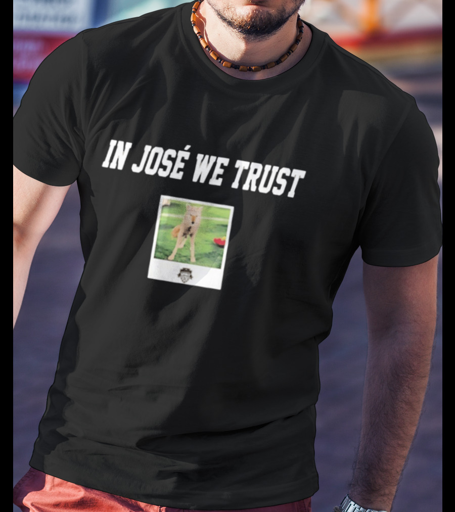 In JosÉ We Trust Circle C Coyote Image T-Shirt