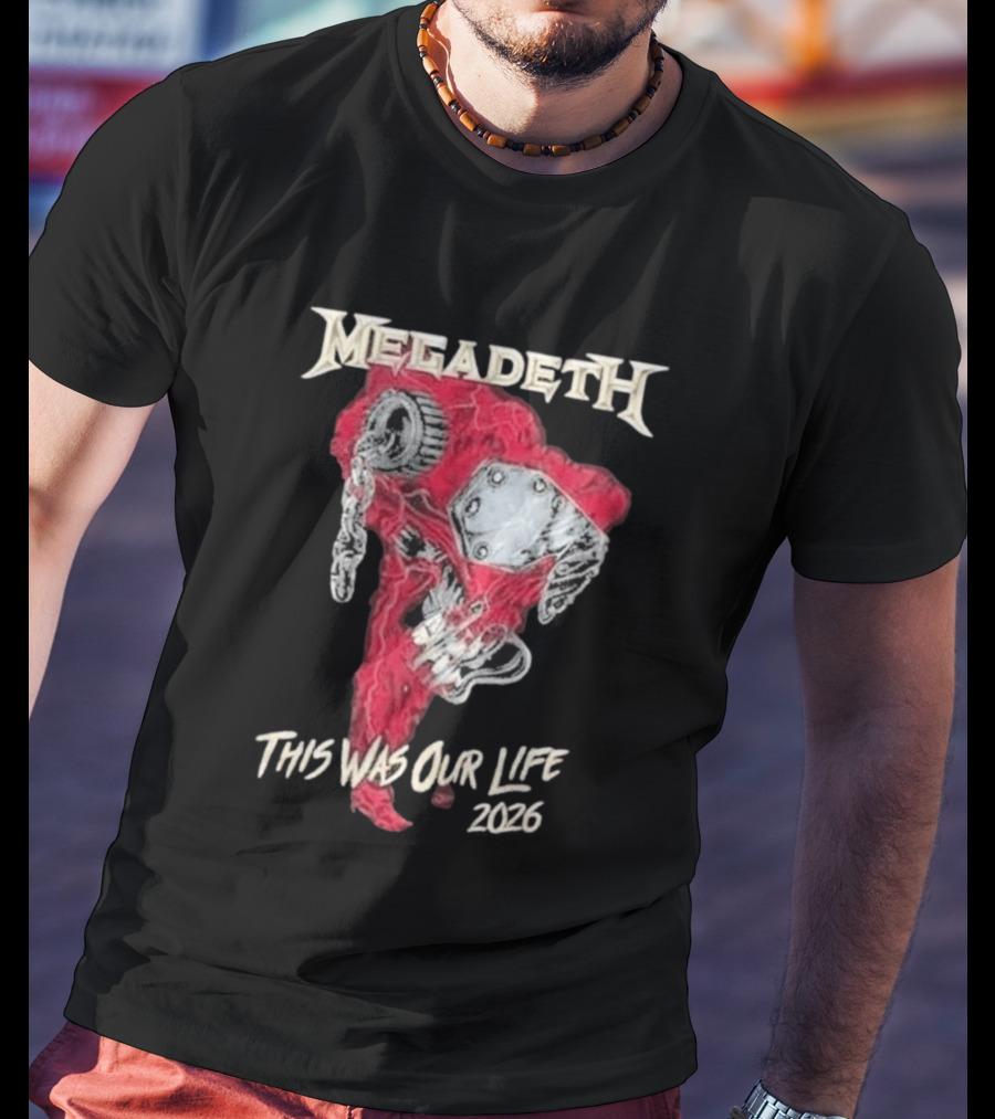 Megadeth This Was Our Life 2026 Latin America Tour Tecnopolis Buenos Aires April 30 T-Shirt