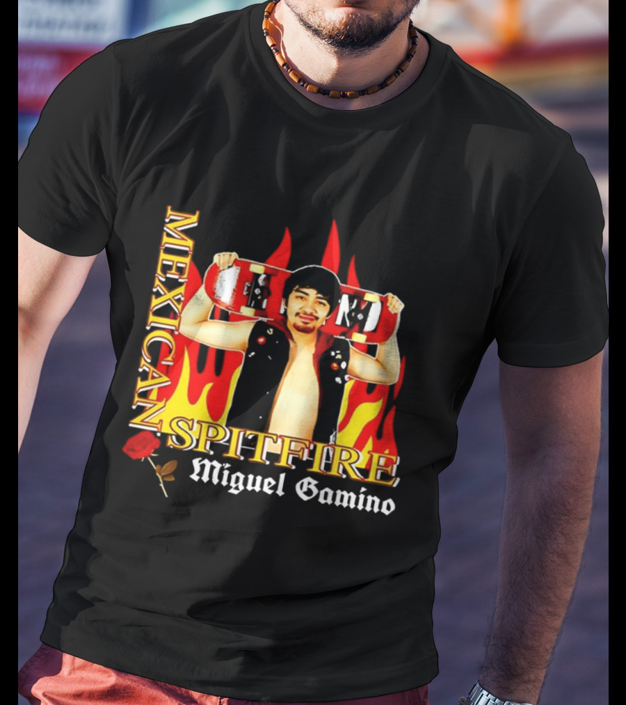 Mexican Spitfire Miguel Gamino Skateboard Fire Rose Vest T-Shirt
