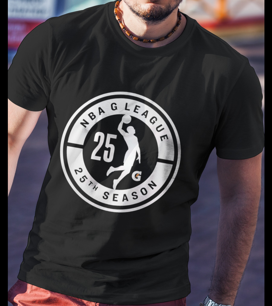 NBA G League 25th Season Anniversary Silver Circle T-Shirt