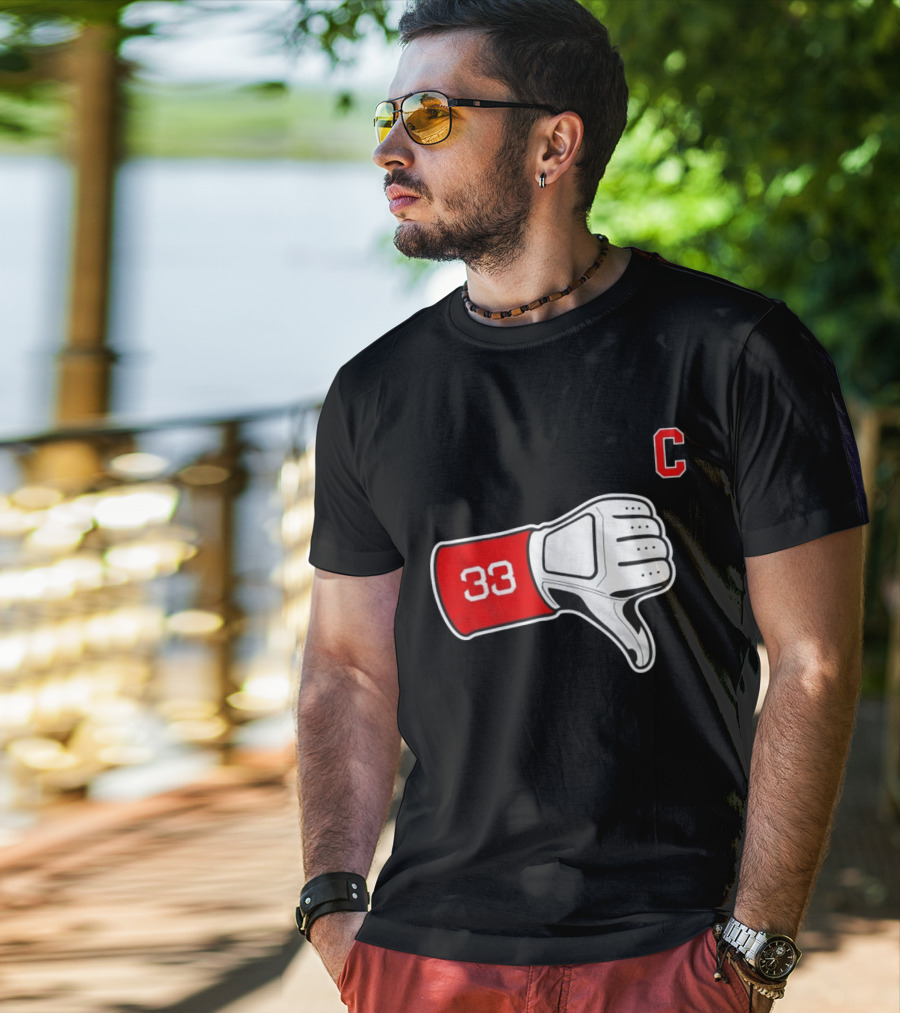 Nice Tek 33 Thumbs Down C Cleveland Guardians T-Shirt