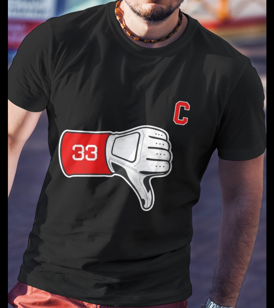 Nice Tek 33 Thumbs Down C Cleveland Guardians T-Shirt