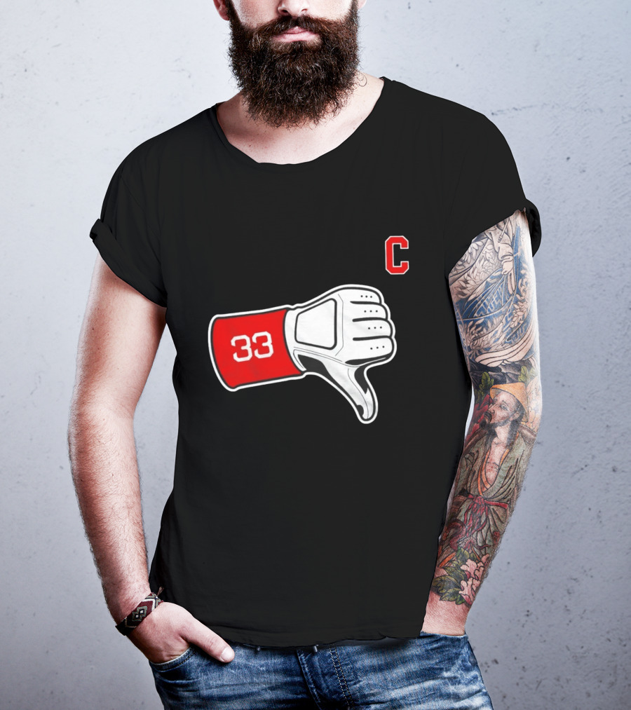 Nice Tek 33 Thumbs Down C Cleveland Guardians T-Shirt