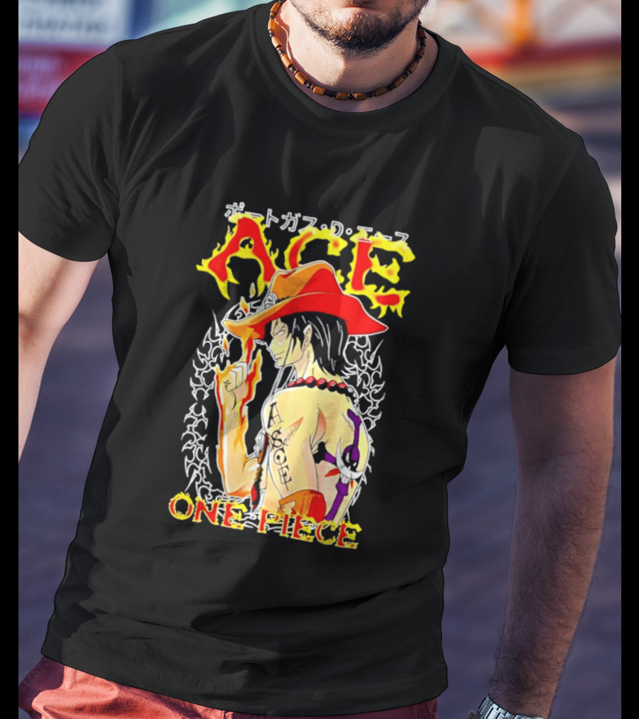Portgas D. Ace One Piece Anime Flame T-Shirt