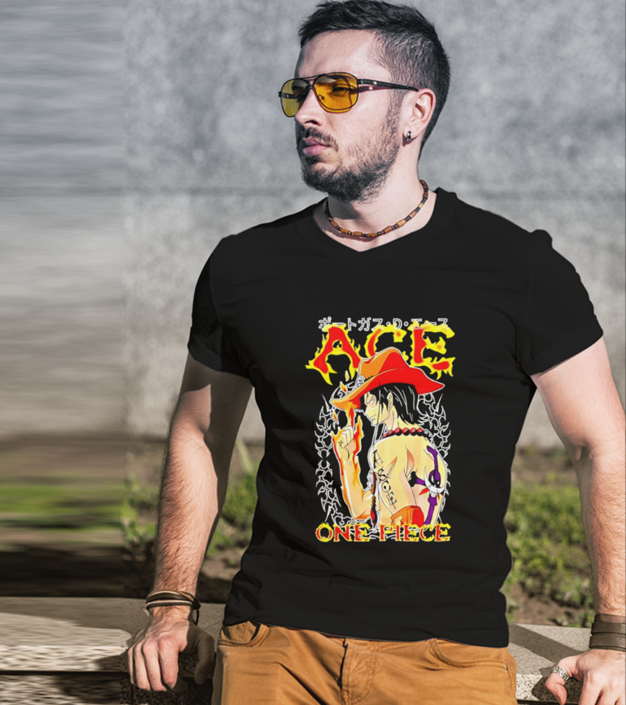 Portgas D. Ace One Piece Anime Flame T-Shirt