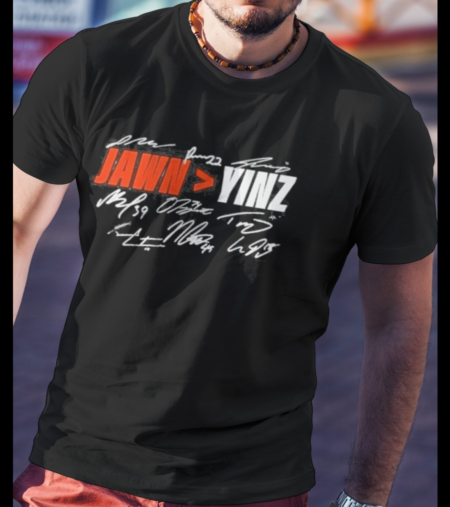 Philadelphia Jawn Greater Than Yinz Signatures T-Shirt
