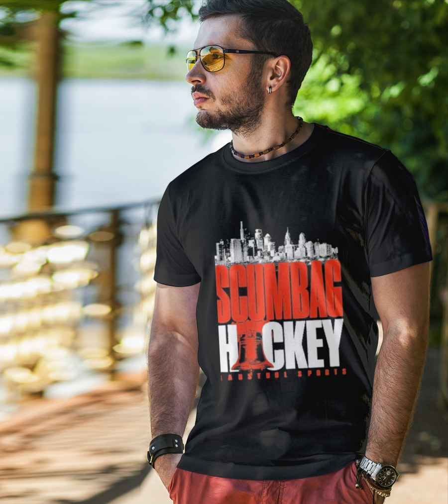 Barstool Sports Scumbag Hockey City Skyline T-Shirt
