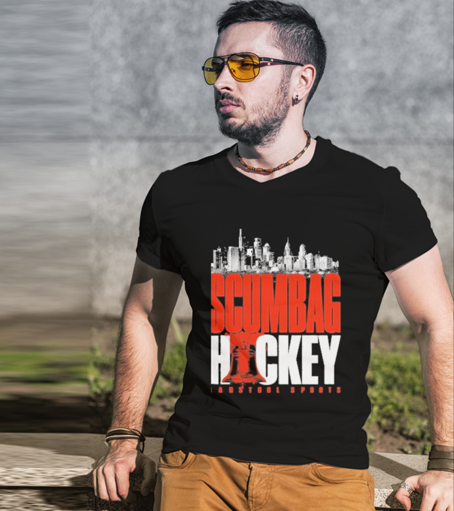 Barstool Sports Scumbag Hockey City Skyline T-Shirt