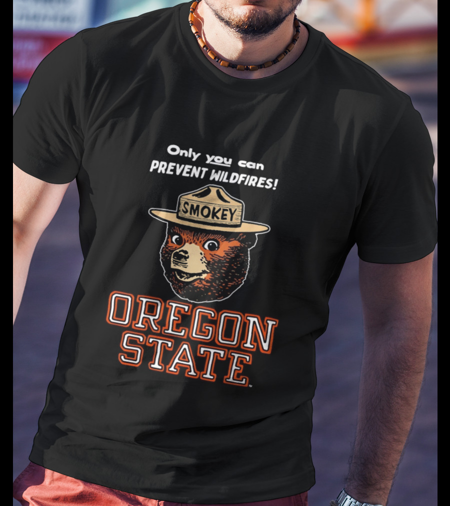 Smokey Bear Oregon State Only You Can Prevent Wildfires T-Shirt
