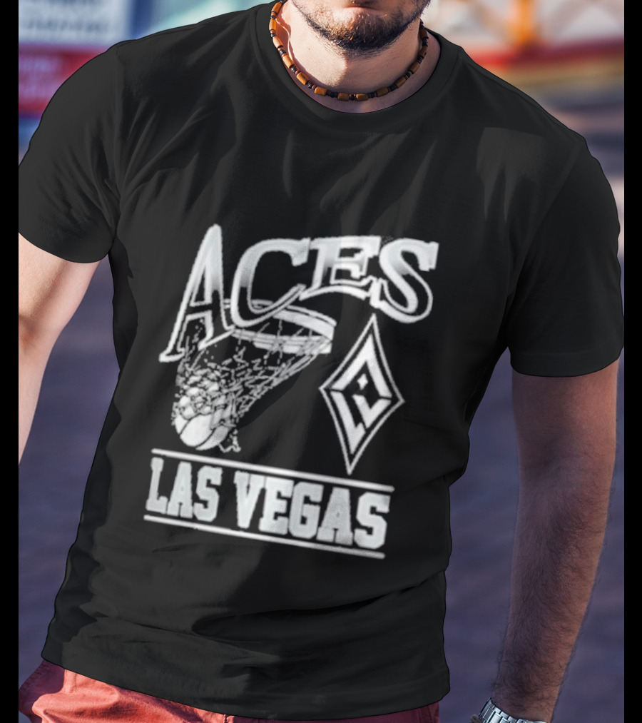 Las Vegas Aces Basketball Net And Diamond T-Shirt