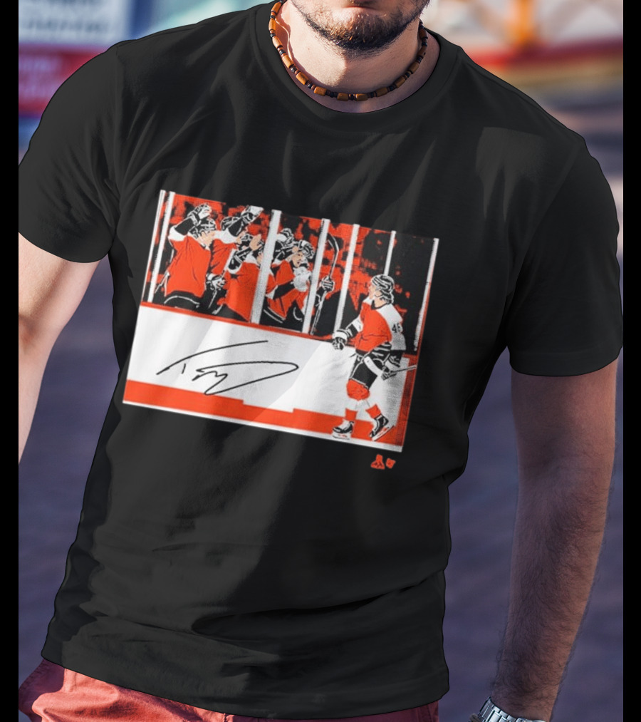 Trevor Zegras Penalty Box Celebration Hockey Art Signature Number 46 T-Shirt