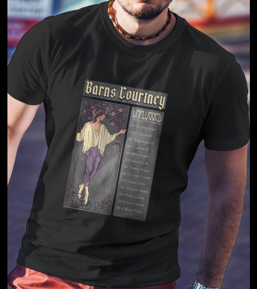 Barns Courtney Unplugged Tour May June 2023 UK Europe Dates T-Shirt