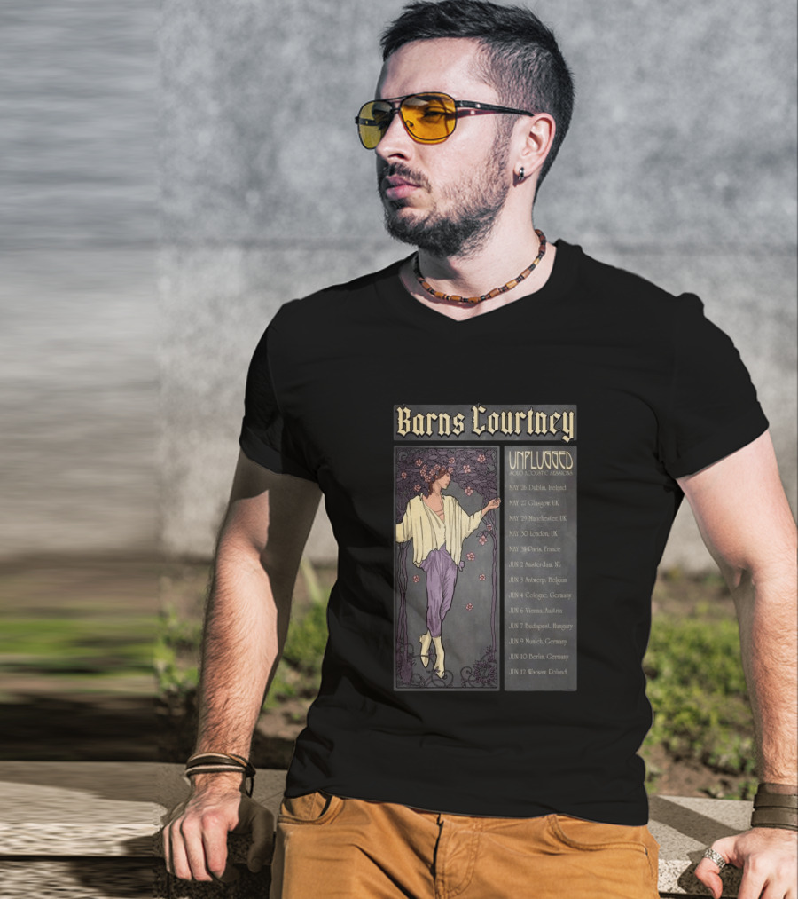 Barns Courtney Unplugged Tour May June 2023 UK Europe Dates T-Shirt