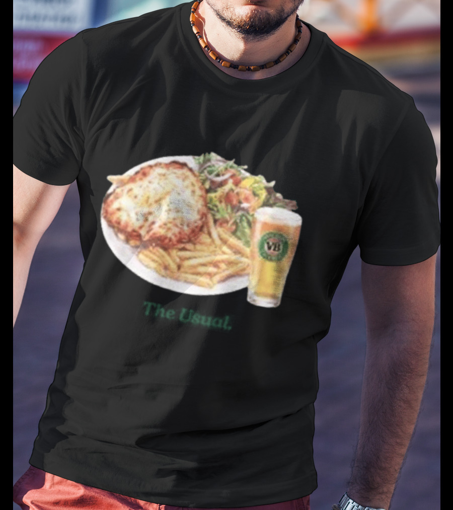 Victoria Bitter The Usual Pot And Parma With VB Pint And Parma Meal T-Shirt