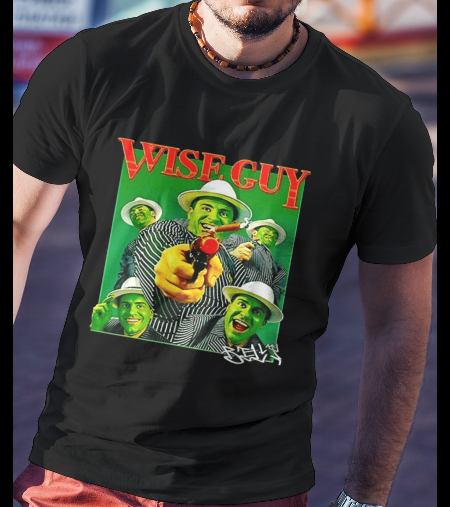 Wise Guy Billy Marchiafava Bold Green Suit And Hat Multiple Faces T-Shirt
