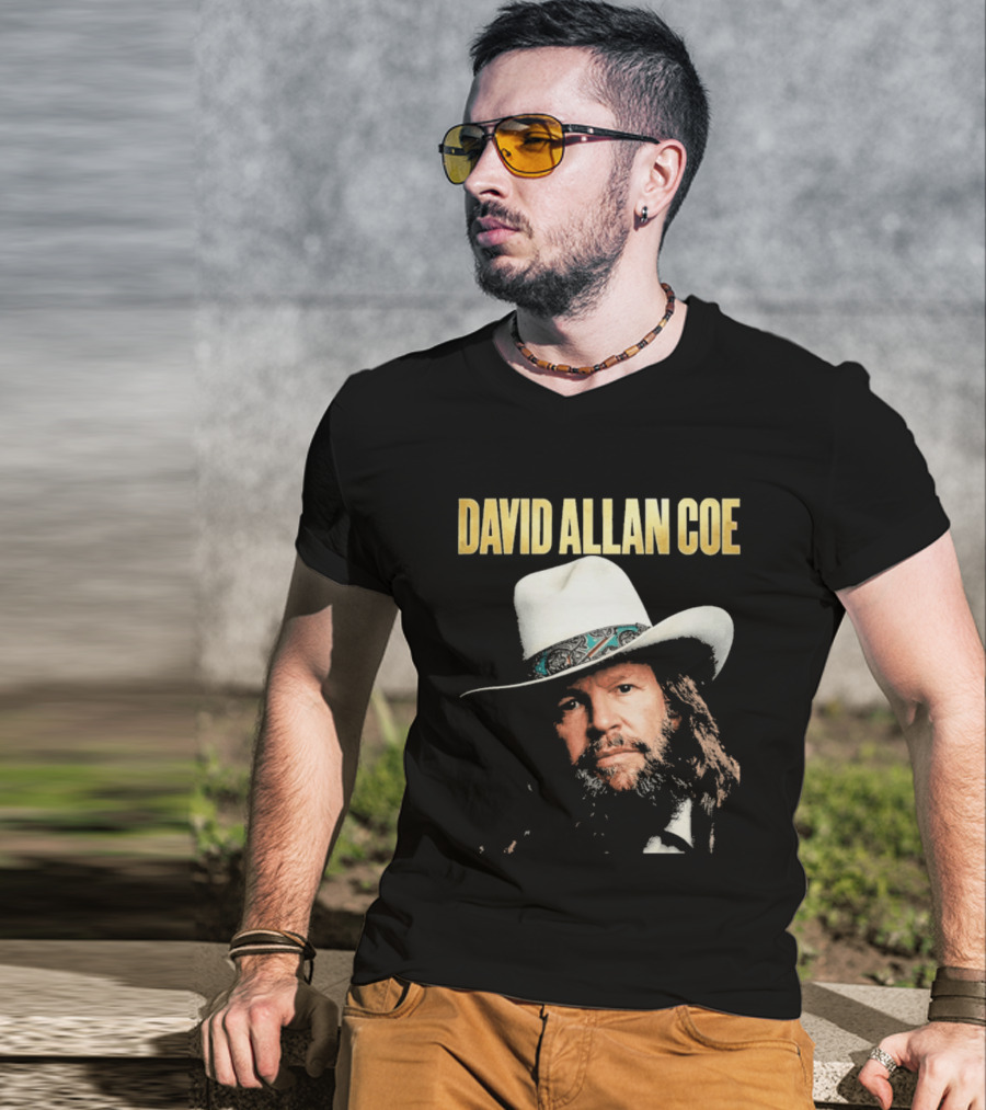 David Allan Coe Country Music Iconic Cowboy Hat T-Shirt
