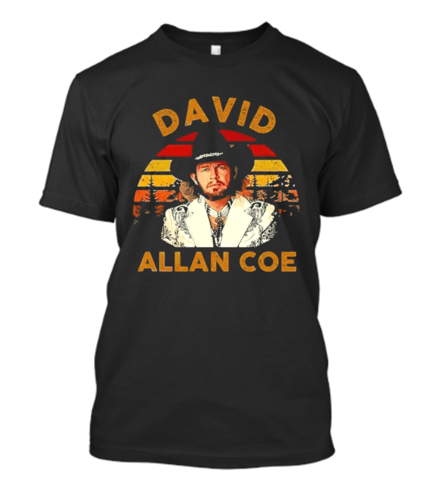 David Allan Coe Sunset Country Music T-Shirt