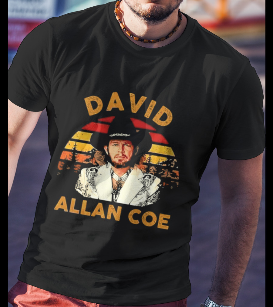 David Allan Coe Sunset Country Music T-Shirt