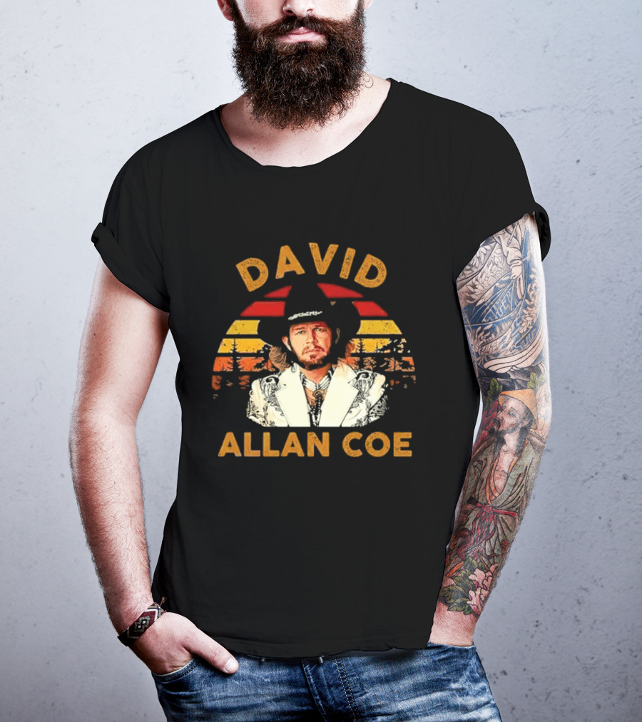 David Allan Coe Sunset Country Music T-Shirt