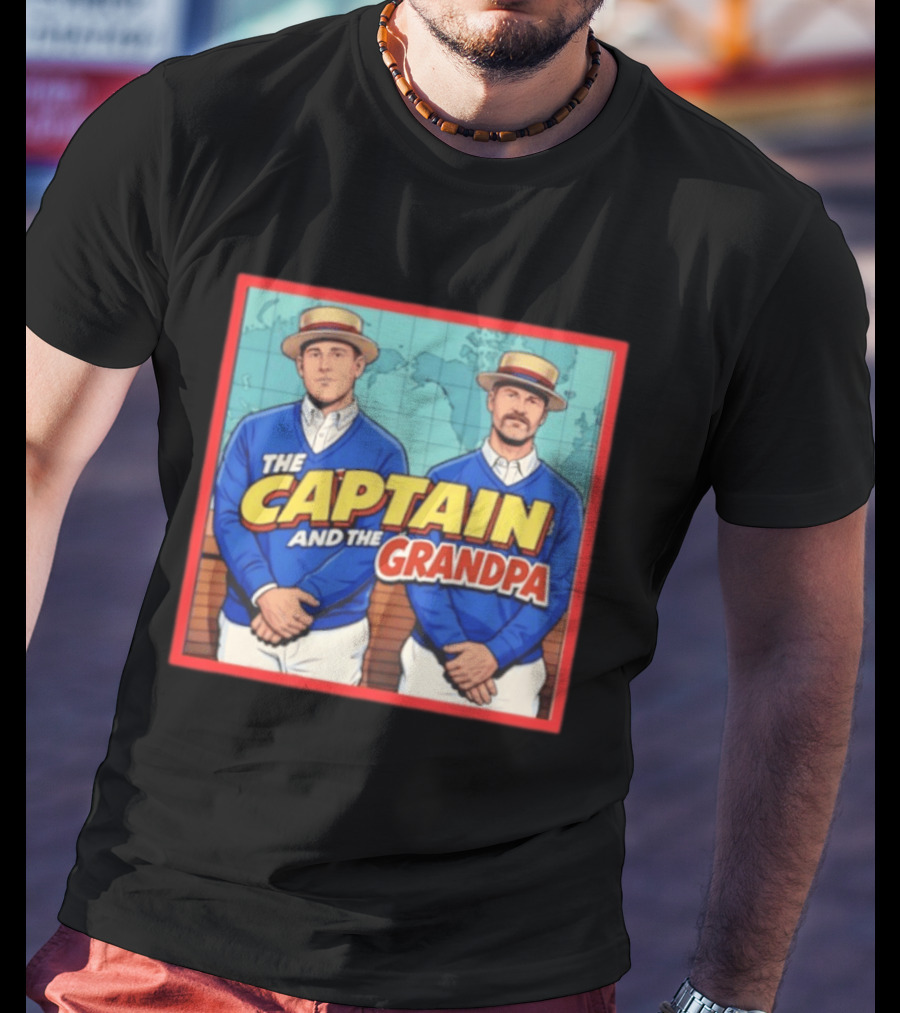 David Ross Anthony Rizzo The Captain And The Grandpa Chicago Cubs T-Shirt