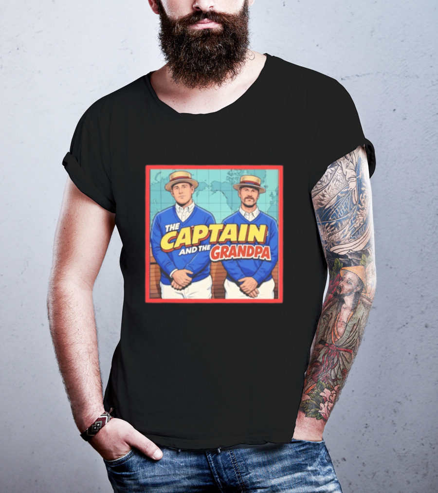David Ross Anthony Rizzo The Captain And The Grandpa Chicago Cubs T-Shirt