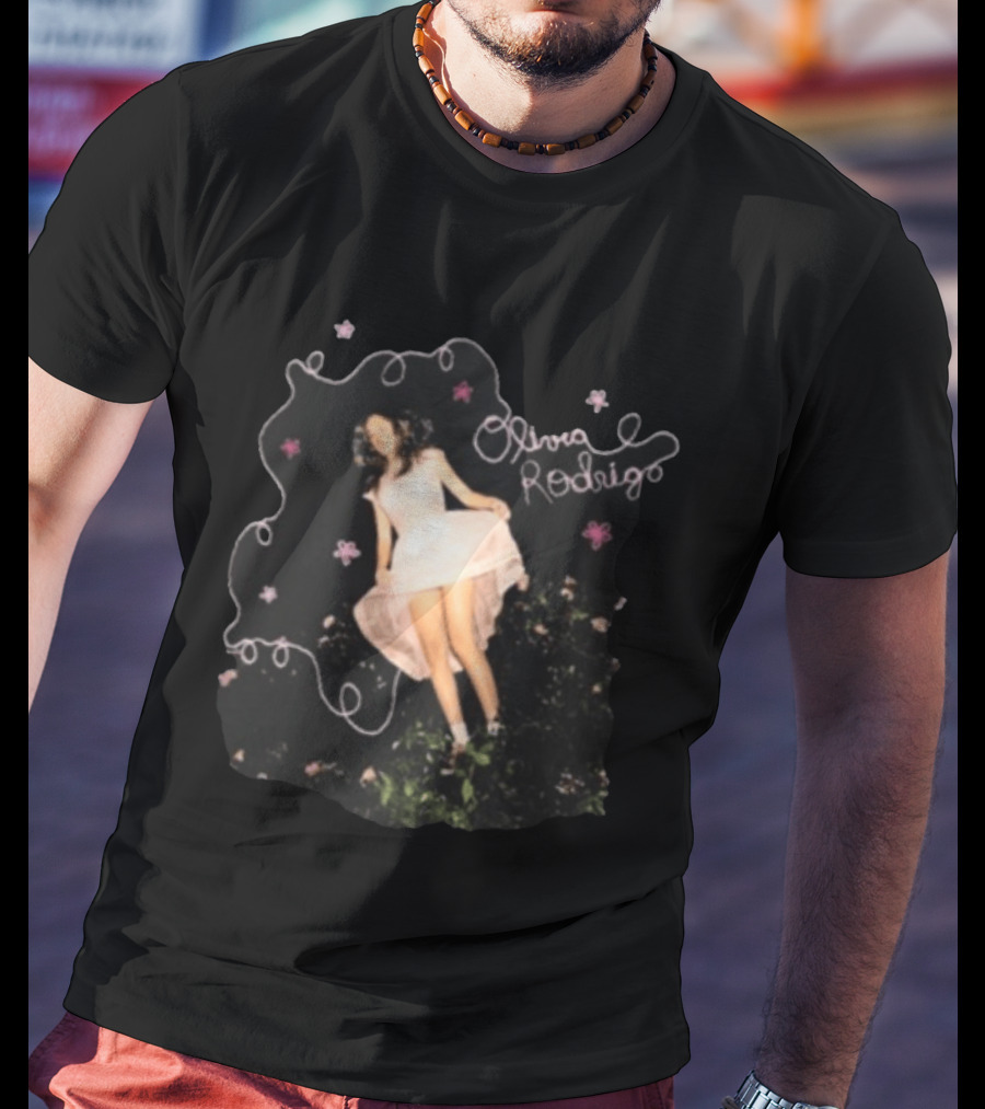 Olivia Rodrigo Youth Unraveled Tour Whimsical Pink Dress And Floral Visual T-Shirt