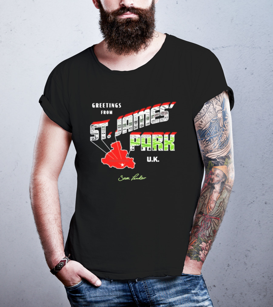 Greetings From St James Park UK Soccer Stadium Souvenir T-Shirt