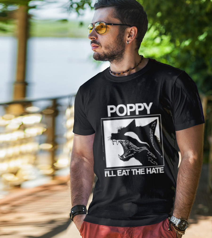 Poppy Feral I'll Eat The Hate Wolf T-Shirt