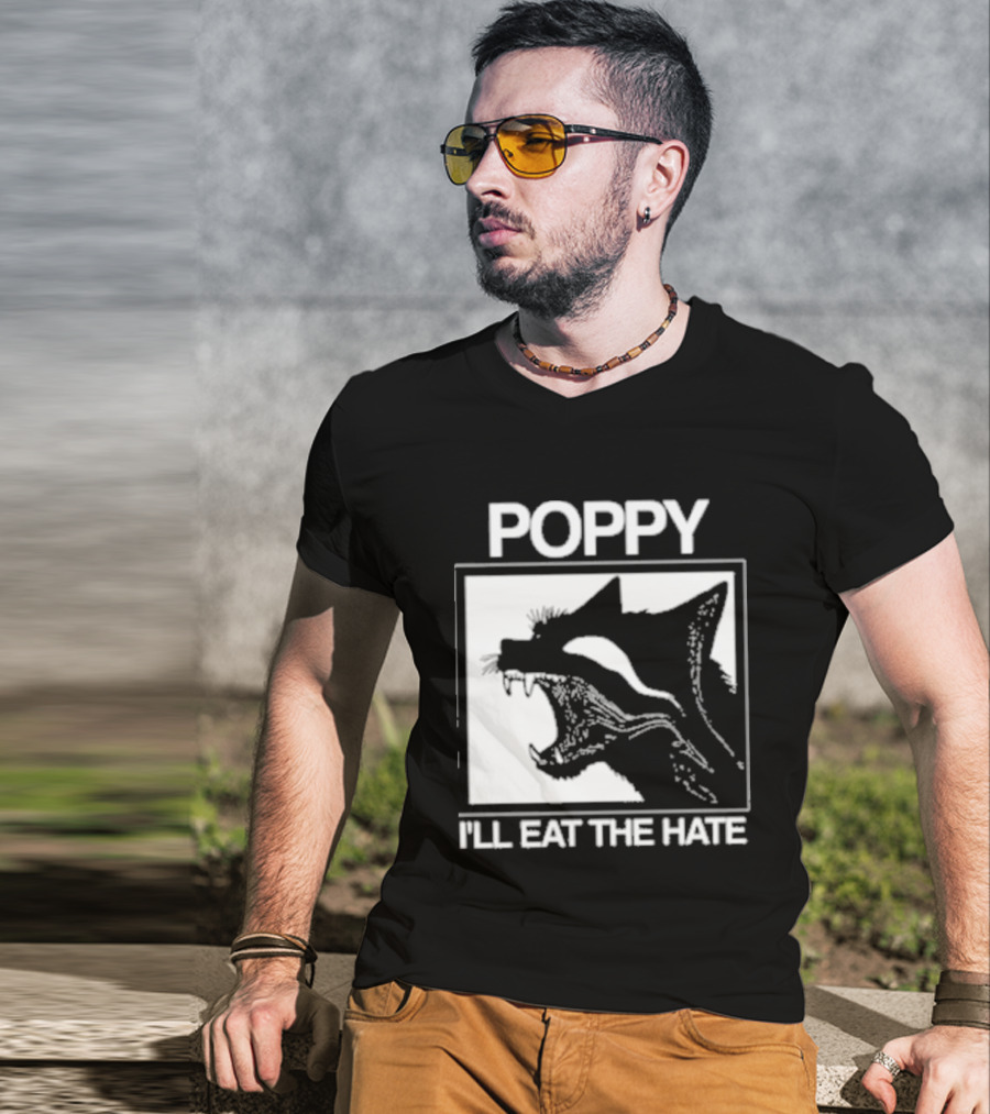 Poppy Feral I'll Eat The Hate Wolf T-Shirt