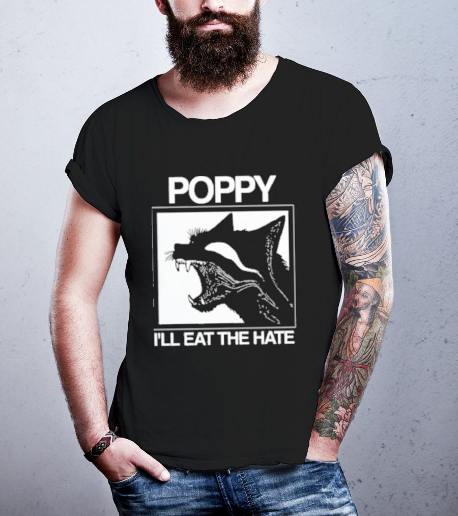 Poppy Feral I'll Eat The Hate Wolf T-Shirt