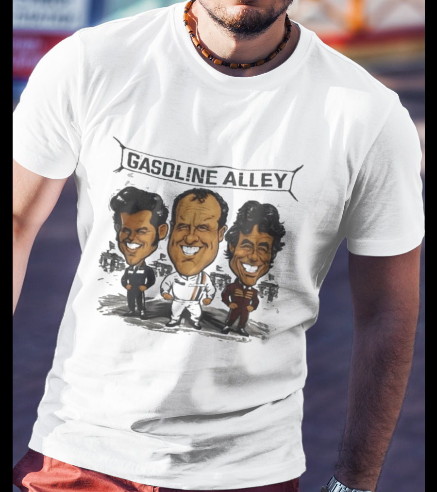 Gasoline Alley Caricature Classic Racing Characters T-Shirt