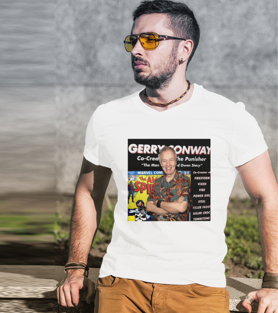 Gerry Conway Co Creator The Punisher Spider Man Comics Marvel Firestorm Vixen Power Girl T-Shirt