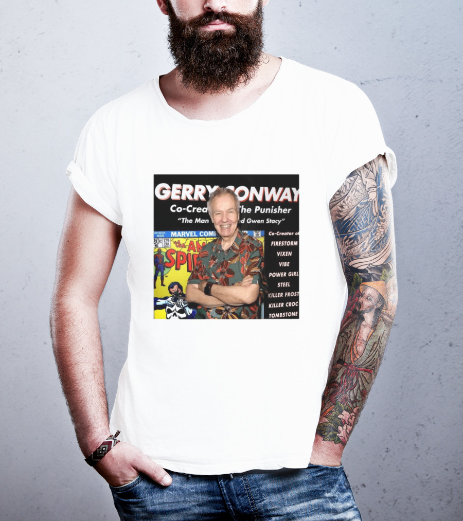 Gerry Conway Co Creator The Punisher Spider Man Comics Marvel Firestorm Vixen Power Girl T-Shirt