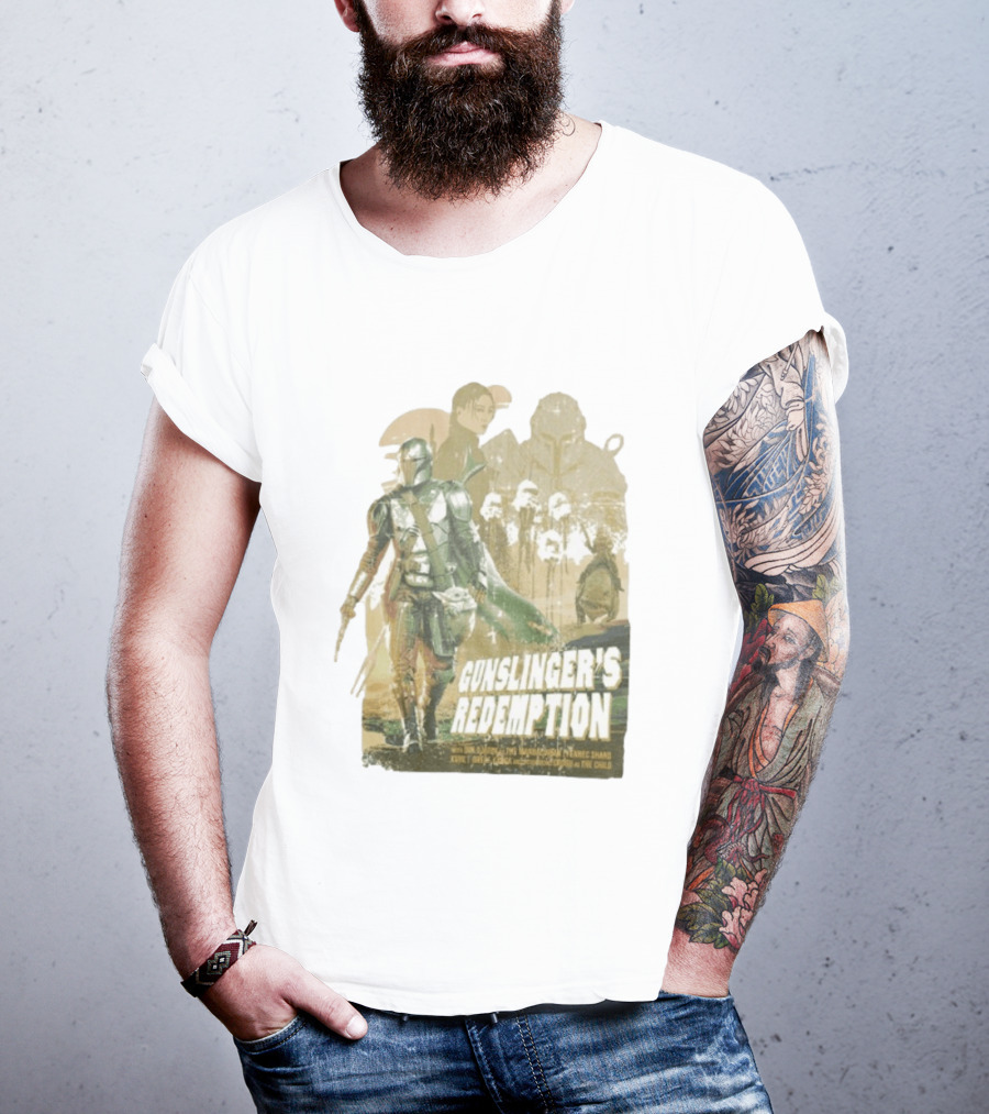 Gunslinger's Redemption Star Wars Heroes Villains 2026 Mandalorian Boba Fett Fennec Shand T-Shirt