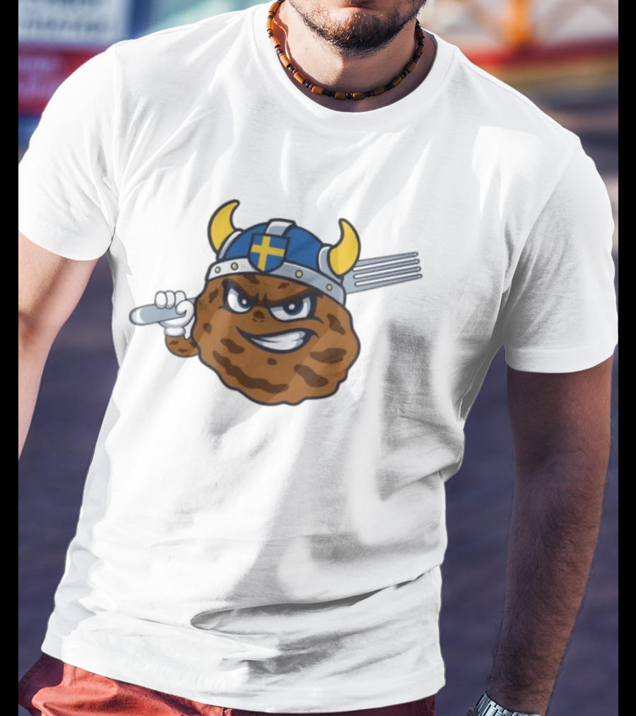 Kane County Cougars Swedish Meatballs 2026 Baseball Viking Helmet Fork T-Shirt
