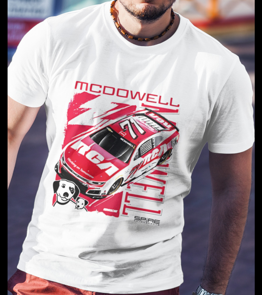 McDowell RCA 2026 Racing Car Number 34 Spire Motorsports T-Shirt