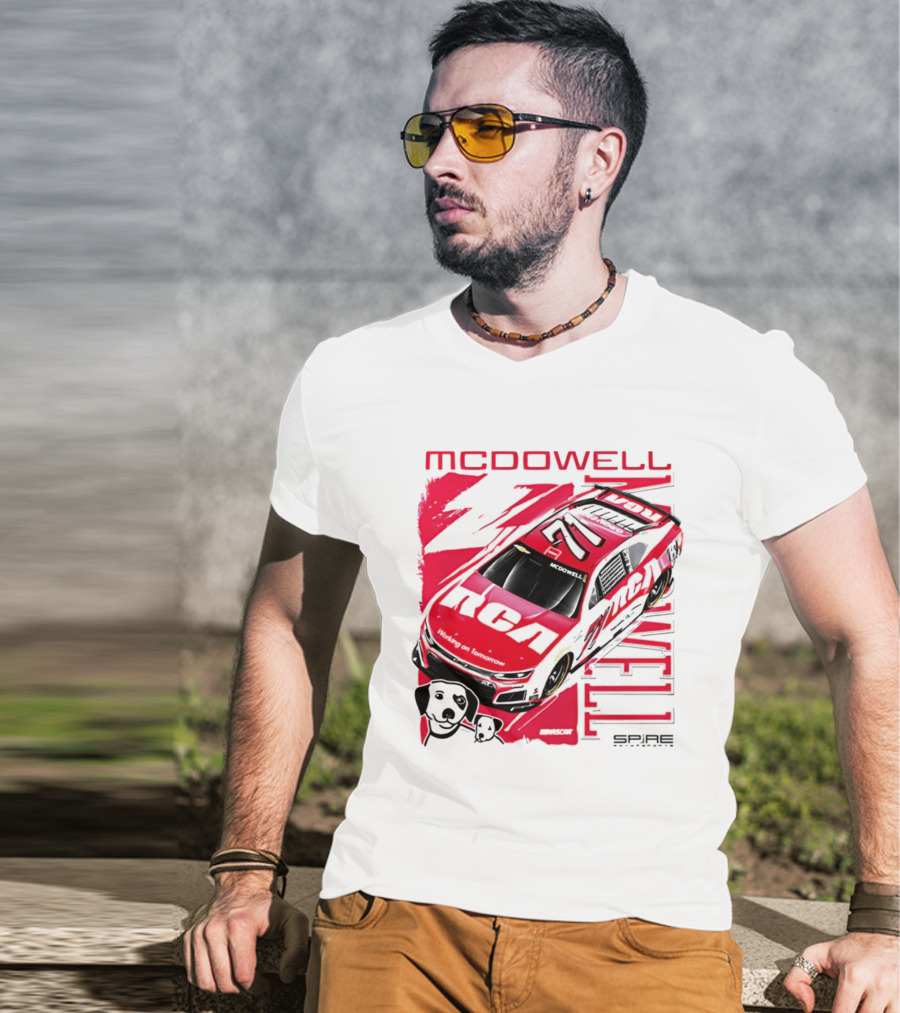 McDowell RCA 2026 Racing Car Number 34 Spire Motorsports T-Shirt